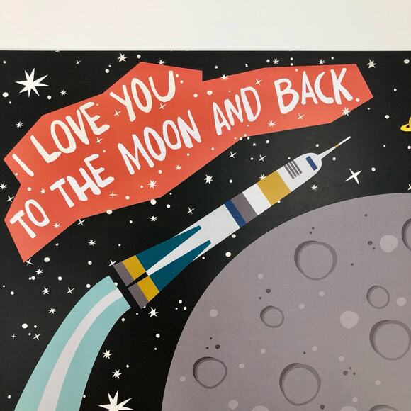 Lucy Darling Set of Three Space Themed Prints Ready to Frame Nursery Bedroom - Picture 12 of 13